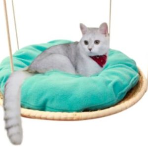 panier suspendu osier chat