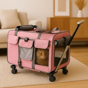 poussette style valise pour chat