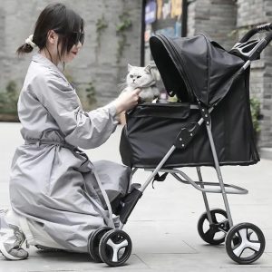 poussette chat amovible