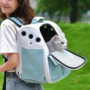 sac à dos vert pliable pour chat
