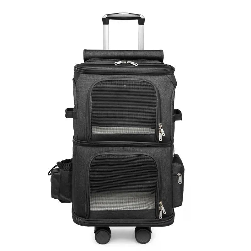 Sac en nylon pour chats avec roulettes