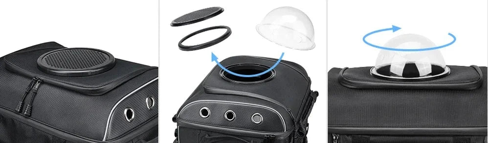 sac moto ergonomique pour chat