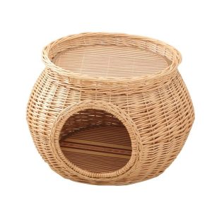 panier chat osier igloo