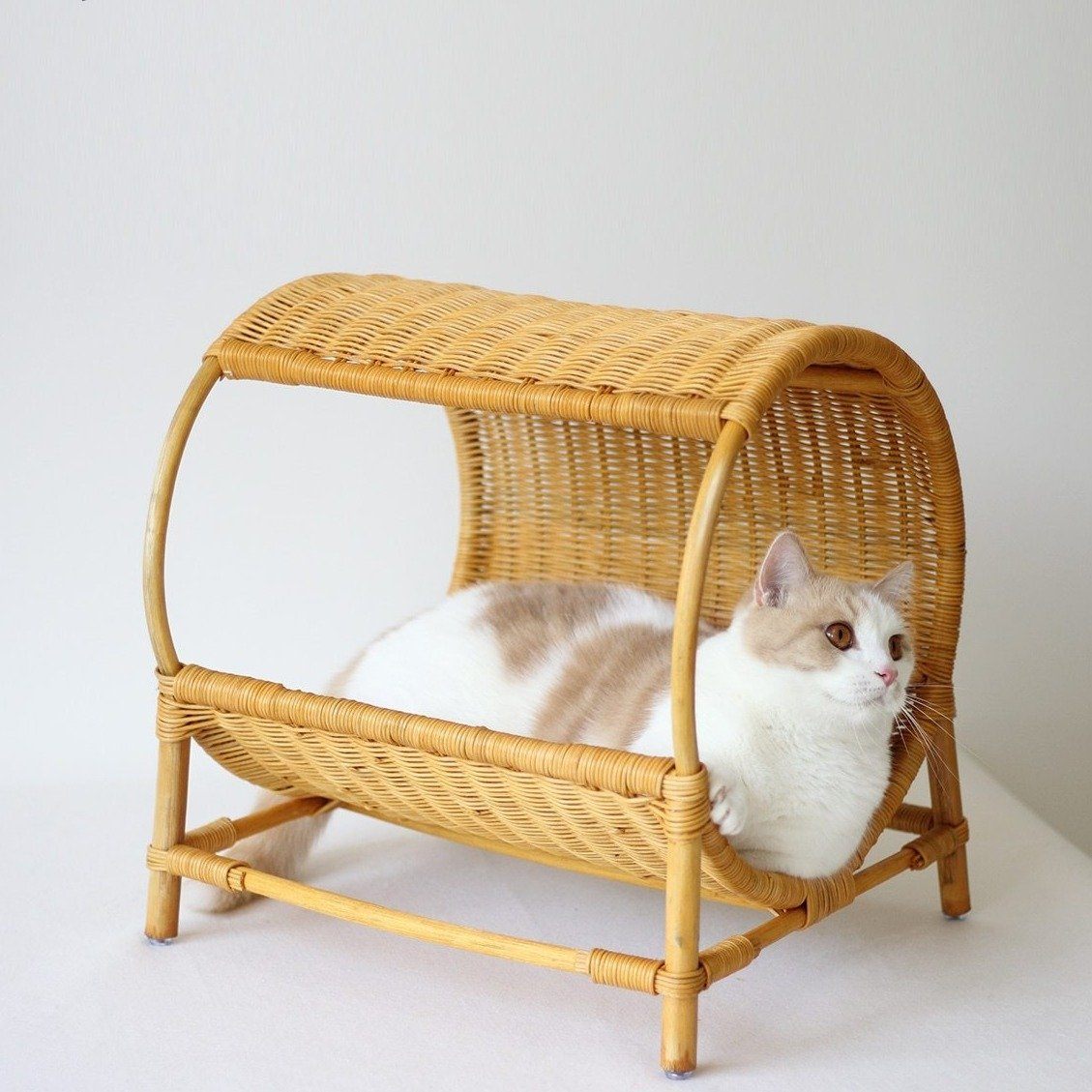 lit pour chat en osier