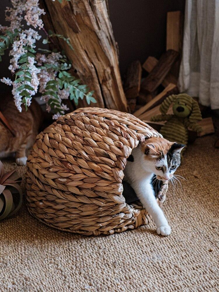 panier félin élégant