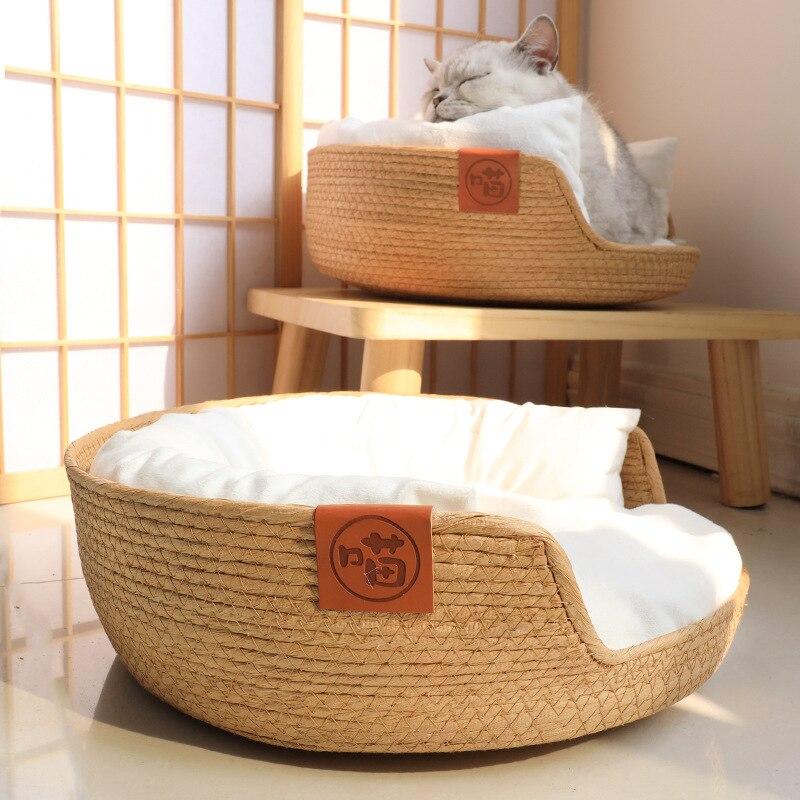panier tressé pour chat