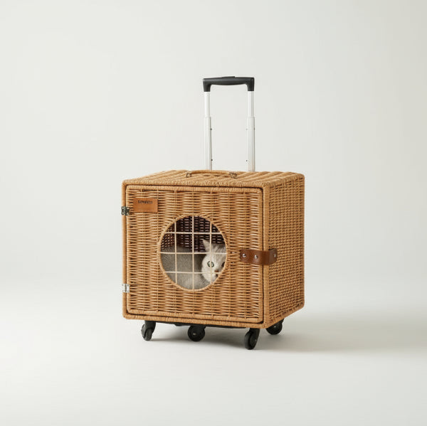 valise tressée pour chat