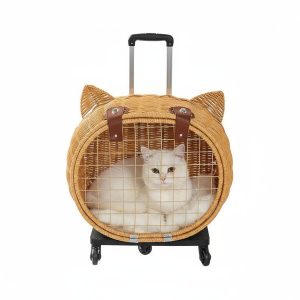 valise en osier pour chat